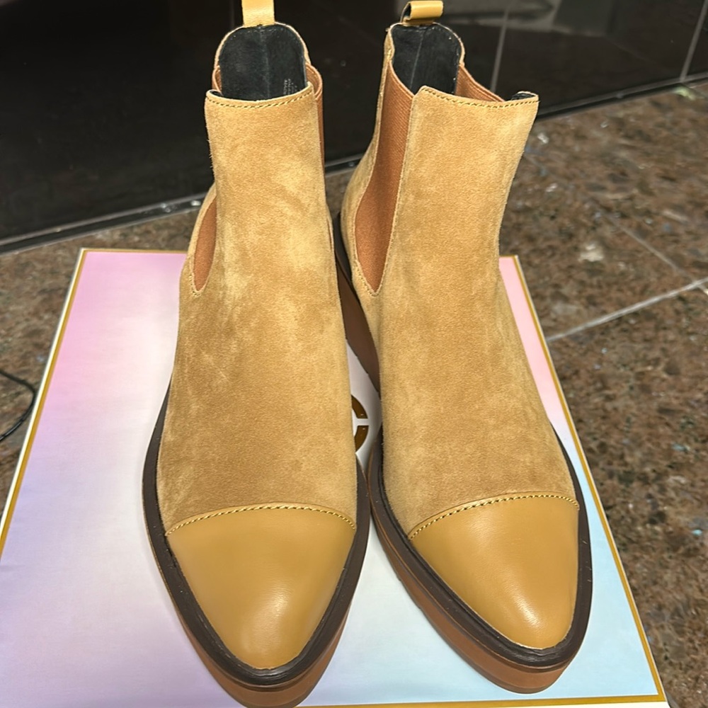 Cecelia nutella wedge boot new in box